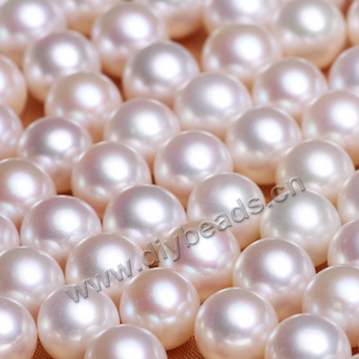 AAAA Pearl, cultured freshwater,white,5-6mm round. Sold per pkg of 10 pcs
