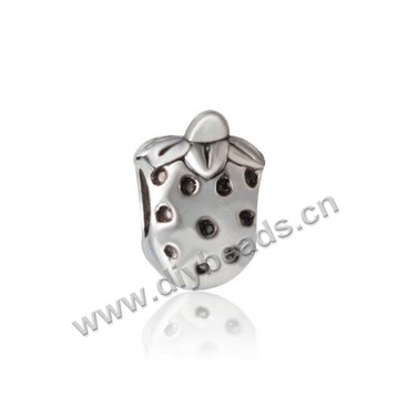 Bead,big-hole beads,zinc alloy,strawberry shape,8.5*12.5mm,Sold per pkg of 100pcs