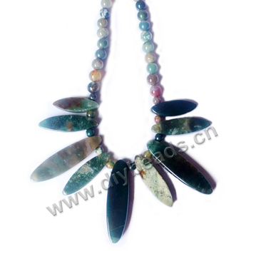 Bead, gemstone ,indian agate beads, 45.7cm druzy stone graduated agate beads necklace ,sold per pkg of 1.