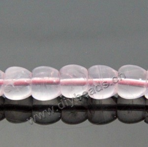 Bead, rose quartz (natural), 8x7mm apple, Mohs hardness 7. Sold per 15-inch strand