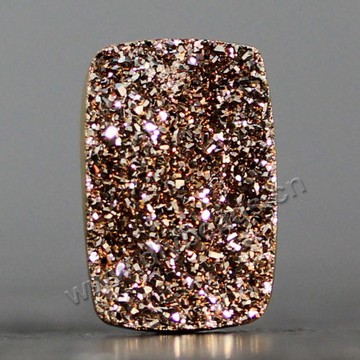 Long cushion-shape, Shinny druzy stone wholesale, for druzy necklace/earring/ring, from manufacture