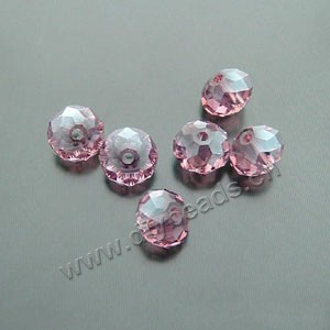 bead,glass,lavender,6x8mm hand-faceted rondelle,sold per pkg 20ps