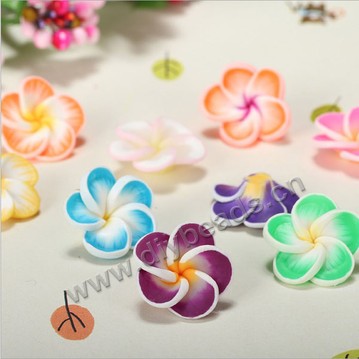 Bead, polymer clay,mixed color,20x10mm roses. Sold per pkg of 5.