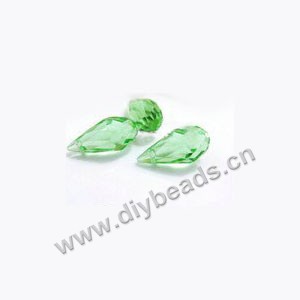 Bead, k9 glass,light green,13x8mm top-drilled faceted teardrop,diy beads,drop,wholesale cheap,factory price. Sold per pkg of 50ps.