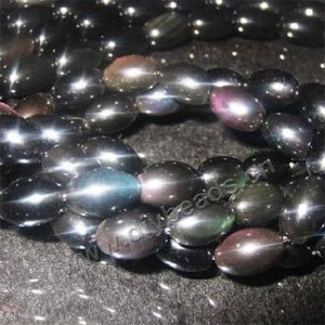 Bead, rainbow obsidian (natural), 10x14mm oval, A- grade. Sold per 15-inch strand