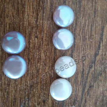 Pearl broque, coin shape loose pearls cultured freshwater, white, AA 12--13mm flat round. Sold by 10pcs per bag