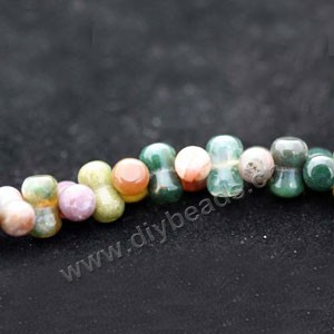 Bead, India agate (natural), 12x6mm peanut. Sold per 16-inch strand.