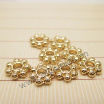 Wholesale cheap 6mm 24k gold filled spacer beads for DIY jewelry