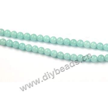 Bead, amazonite (dyed), 4mm round. Sold per 15-inch strand