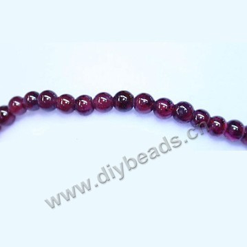 Bead, garnet (dyed),rose red, 3mm round,  Mohs hardness 7 to 7-1/2. Sold per 15-inch strand