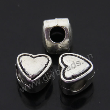 Bead, 925 sterling silver, 8x8mm diameter, 4.0mm hole, heart shape Sold per pkg of 1 bag-20 pieces.