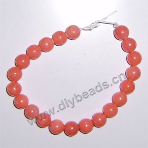 Bead,  imperial Jasper(dyed), pink, 8mm round. Sold per 16-inch strand .factory price. 