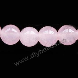Bead, pink jasper (dyed), 18mm round. Sold per 15-inch strand