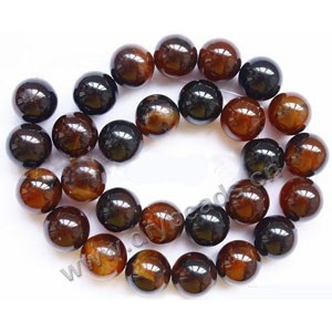 Bead,  Visional  agate (natural), 14mm round. Sold per 15-inch strand. 
