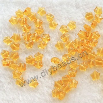 Bead, Citrine (natural),6mm strar, Sold per pkg of 50pcs