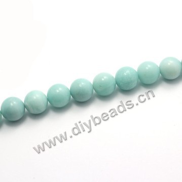 Bead, amazonite (dyed), 12mm round. Sold per 15-inch strand