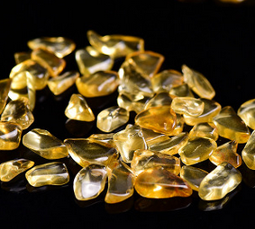 Bead, Light Yellow Citrine, Chip Citrine .7-9mm, Sold per pkg of 100g
