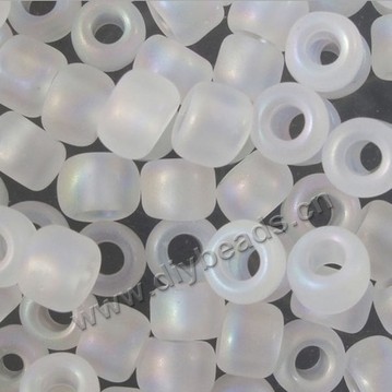 seed bead,glass,Transparent white,#6 round,sold per pkg of 50g,  approximately 700ps.