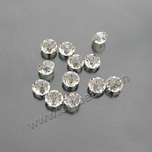 bead,glass,champagne,4x6mm hand-faceted rondelle, approximately 100ps/strand