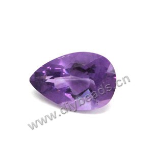 Gem, amethyst (natural) , light to medium, 9x6mm faceted pear, A grade, Mohs hardness 7. Sold per pkg of 200