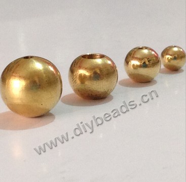 Bead, brass round beads, 4mm,  ntural brass color  Sold per pkg of 1 bag-200 pieces.