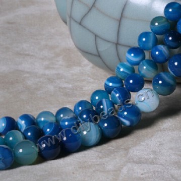 Bead, 12 mm blue agate round blue lace agate ,  Sold per 16-inch strand.