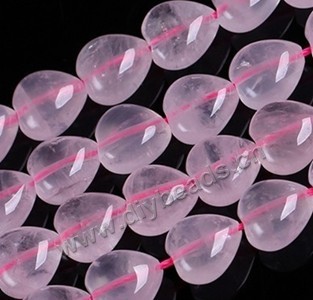 Bead, rose quartz (natural), 8x8mm puffed heart. Sold per 15-inch strand