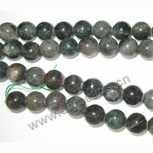 Bead, blue-green apatite(natural) , 12mm round . Sold per 16-inch strand