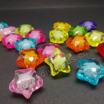 12mm miracle mix color lucky star acrylic loose beads