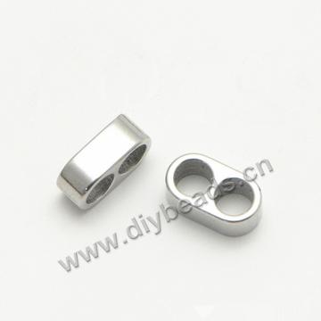 5mm Internal diameter stainless steel double tube beads bracelet clasp accessories