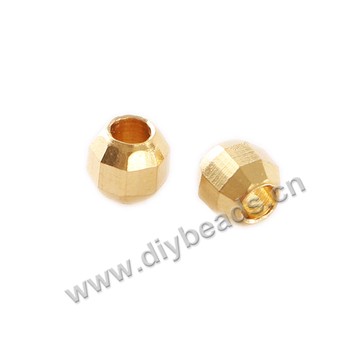 Bead,big-hole beads,brass bead ,5.5mm, Sold per pkg of 200ps
