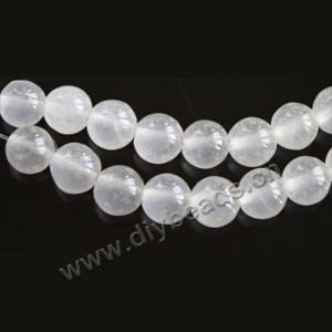 Bead, white jasper (natural), 10mm round. Sold per 15-inch strand
