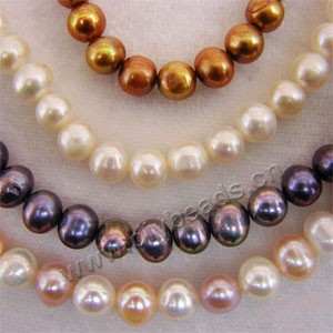 Pearl, cultured freshwater (dyed),mixed colors, 6-7mm potato. Sold per pkg of(8) 15.5-inch(39cm) strand