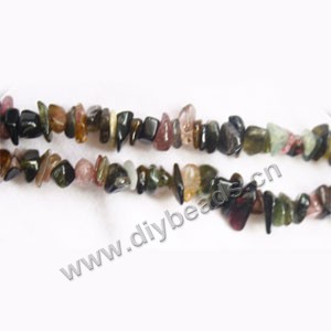 Bead, multi-tourmaline (natural), multicolored, small chip. Sold per 31-inch strand