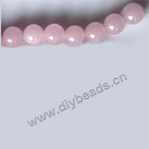 high quality gemstone Beads pink jasper 10mm round. Sold per 15-inch strand