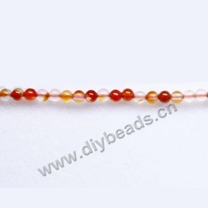 Bead, red agate (dyed), 2mm round, Sold per 15-inch strand.