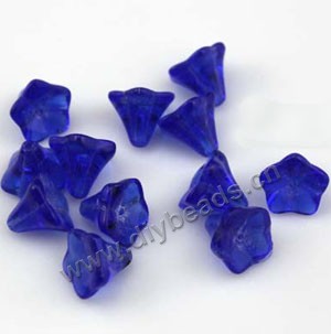 Beads,necklace charms,cobalt blue,10x10mm flower cone,findings for making jewelry, mini order 40ps