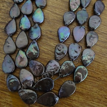 Bead baroque, cultured freshwater, purple, 11mm teardrop, Sold by per of (2) 15-inch strands.