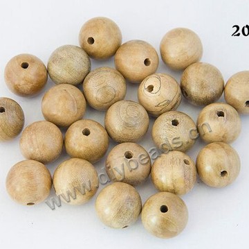 Beads,wood,round loose beads,20mm with 3mm hole. Sold per pkg of 100ps
