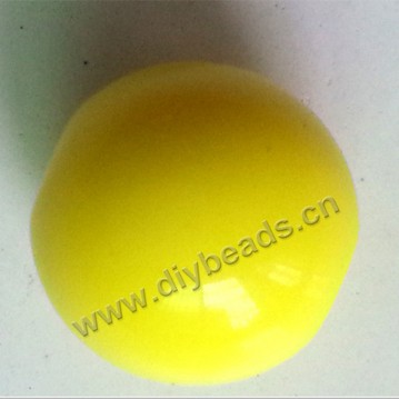 Bead, acrylic, lucid yellow, 12mm round. Sold per pkg of 500grams