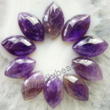 Cabochon, amethyst (natural), 25x15x6mm , Mohs hardness 7. Sold per pkg of 10 pcs.