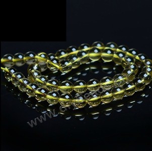 Bead, Citrine (Dyed), 5mm round, Sold per 15-inch strand