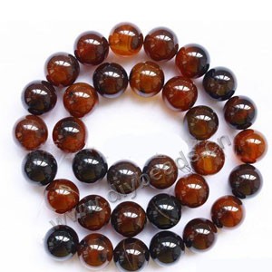 Bead,  Visional  agate (natural), 12mm round. Sold per 15-inch strand. 