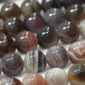 Bead, Botswana agate (natural), 14mm round. Sold per 16-inch strand.