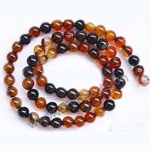 Bead,  Visional  agate (natural), 6mm round. Sold per 15-inch strand. 