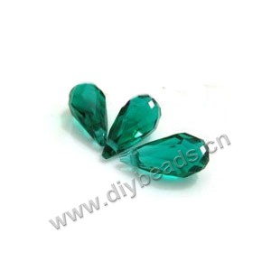 Bead, k9 glass,green,13x8mm top-drilled faceted teardrop,diy beads,drop,wholesale cheap,factory price. Sold per pkg of 50ps.