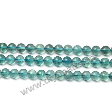 Bead, blue fluorite (natural), 8mm round. Sold per 15-inch strand,approximately 48 beads .