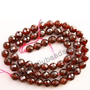 Bead, garnet (natural),wine, 6mm 64-faceted round,Mohs hardness 7 to 7-1/2. Sold per 15-inch strand