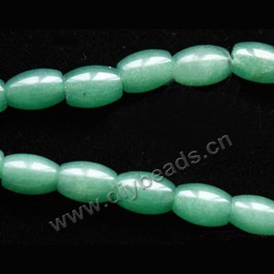 Bead, green aventurine (natural), 10x14mm oval. Sold per 16-inch strand