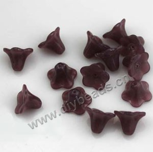 Glass beads,necklace charms,coffe,10x10mm flower cone,findings for making jewelry, mini order 40ps